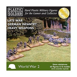 Plastic Soldier Late War German Heavy Weapons 15 mm Miniature, Multicolor