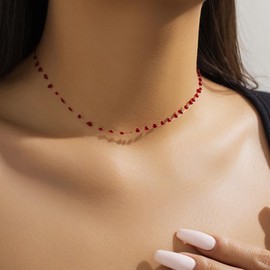 Blood Choker Necklace Vintage Dripping Blood Irregular Necklace Adjustable Gothic Necklace Party Costume Accessories for Women