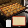 2-Pack Silicone Non-Stick Food Safe Baking Mat Set with Cookie