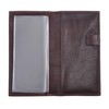 Leatherology Premium Espresso Deluxe Leather Checkbook Cover with Clear Divider