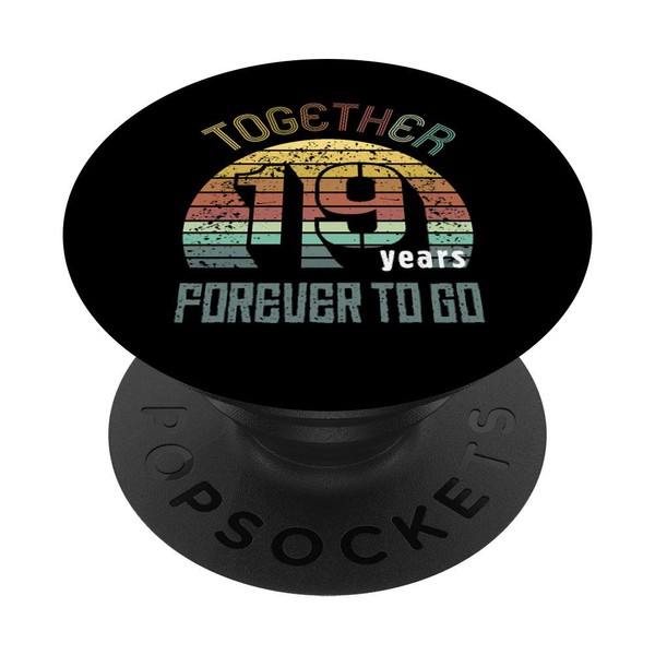 19th Years Wedding Anniversary Gifts For Couples Matching PopSockets Swappable