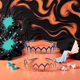 Qintreesify 2Pcs Zigzag Headband Headband with Teeth Tooth for Women Girls Plastic Wavy Hair Comb Zig Zag Black Tooth Comb for Women Men Girl Accessories