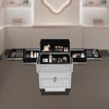 PIAOCAIYIN Rolling Makeup Case, Hand-Held/Pulled Cosmetology Case on Wheels, Makeup