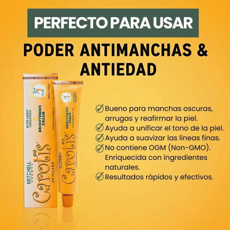 Crema Facial Carotis Hidratante con Zanahoria para Piel Sensible y