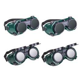 TEHAUX 4Pcs Welding Goggles Durable Eye Protection Glasses Flip Up Design for Comfortable Use Against Strong Light Radiation Safety Gear for Welders