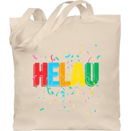 Shirtracer - Cotton Bag - Carnival & - Bags - Helau Alaaf Lettering Costume Kölle Fancy Dress I Fools, 5 natural white, Unit size