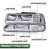LQI Headlight Assembly Compatible with Chevy Silverado 1500 2500 1999-2002/Fit