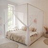 Canopy Bed Curtains with Lights, White Bed Canopy For Girls