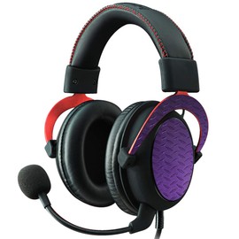 MightySkins Skin Compatible with Kingston HyperX Cloud II Gaming Headset - Purple Diamond Plate | Protective, Durable, and Unique Vinyl Decal wrap Cover | Easy to Apply, Remove, and Change Styles