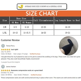 Compression Socks For Women&Men 1/3/6 Pairs - Best Medical for Running Athletic Flight Travel Circulation Recovery, 20-30mmHg (A1-Multicoloured9- 6 Pairs, Large-X-Large)