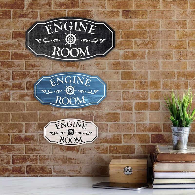 Victorian Plus Engine Room Wall or Door Sign | Easy