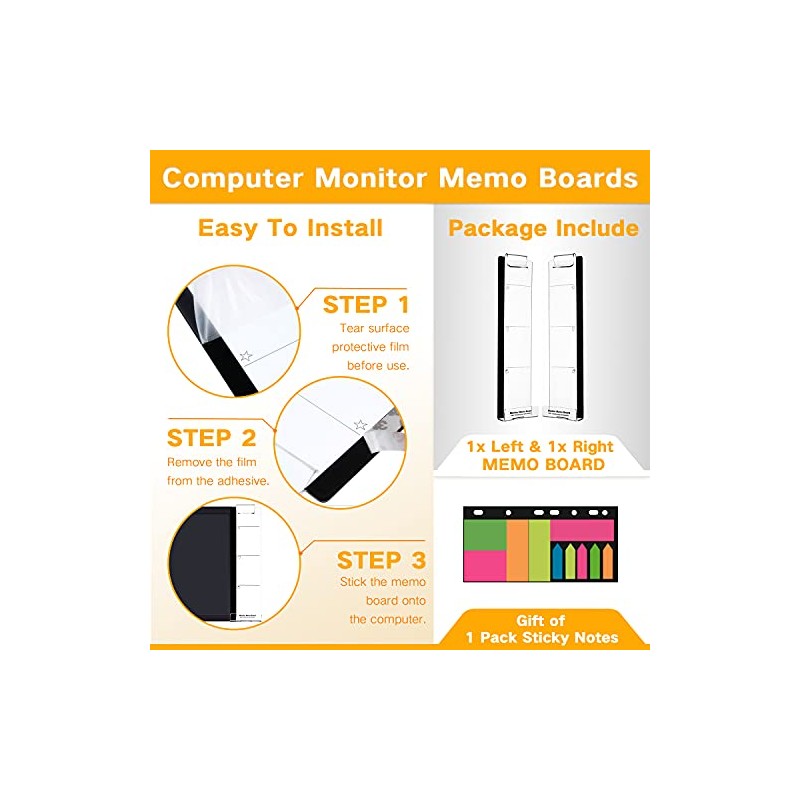 Multifunctional Acrylic Memo Boards Set for Computer