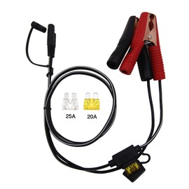 SCCKE 3.3FT 14AWG Battery Alligator Crocodile Clip to SAE Connector Extension Cable,12V SAE Quick Release Adapter to Alligator Clips Quick Disconnect Cable