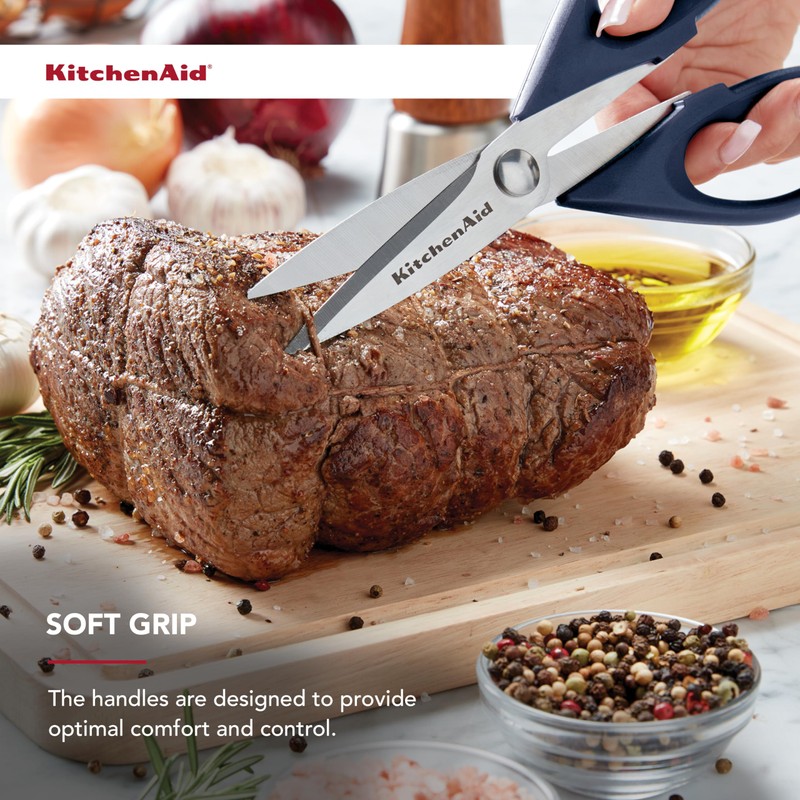 KitchenAid KE351OHIKA All Purpose Kitchen Shears, 10-Inch, Ink Blue