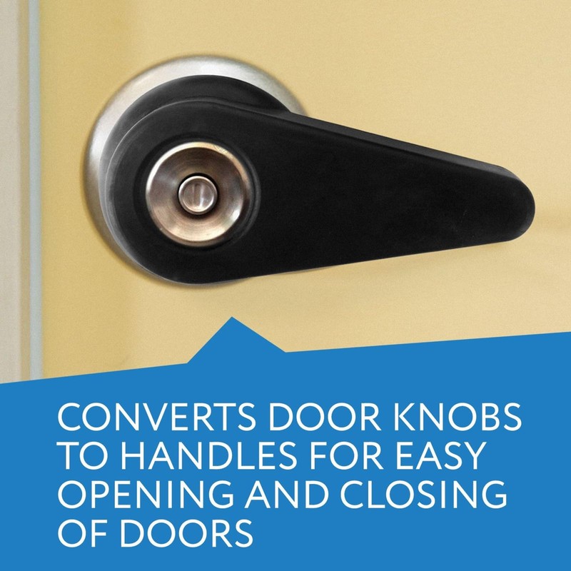 Impresa Door Knob Extension 2-Pack - Soft Black Rubber Compatible