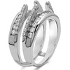 TwoBirch 1.01 Ct. Combination Cathedral and Classic Ring Guard in