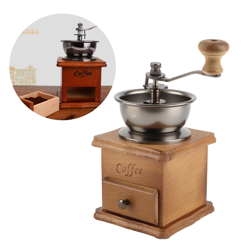 Manual Bean Grinder Household Mini Retro Style Coffee Milling Machine