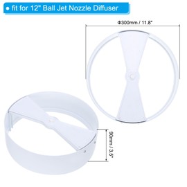 PATIKIL 12 Inch Round Air Vent Cover, 1pcs ABS Adjustable Extension Air Volume Control Valve for Ball Jet Nozzle Air Diffuser, White