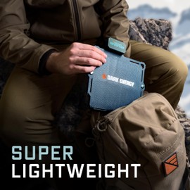 Dark Energy Spectre Folding 8W Solar Panel | Portable Solar Power Charges USB-C and USB-A Devices | Crush & Impact Resistant with Armor-Flex, IPX7 Waterproof, Lightweight Off The Grid Solar Powerhouse