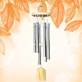 QMAHA Outdoor Wind Chimes, Metal 6 Tubes Wind Chimes for Outdoor Hanging, Decorative Wind Chimes for Balcony, Garden,65 cm