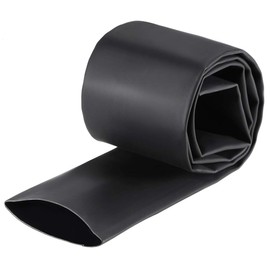 sourcing map Heat Shrink Tubing, 2"(50mm) Dia 82mm Flat Width 3:1 rate Shrinkable Tube Cable Sleeve 1m - Black