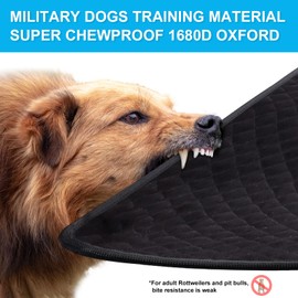 Aulase Chew Proof Dog Crate Bed Pad, Enhanced Quilted Indestructible Dog Kennel Pad for Aggressive Chewers, Washable Dog Mat for Crate, Water Resistant Kennel Pad for Teething Puppy (Black, 35"x23")