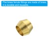 PATIKIL Brass 5mm Compression Sleeves Ferrules, 25 Pack Brass Ferrule