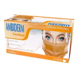 Ambiderm Cubrebocas Naranja 50pz
