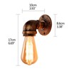 FIRVRE 2 Packs Industrial Wall Lamps with Pipe Arm, Retro