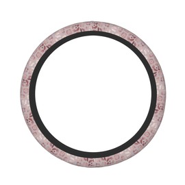 Rose Gold Leopard Steering Wheel Cover for Women & Men – Universal 15 Inch Car Accessories, Non-Slip & Stylish Design, Fits Most Cars, SUVs, and Auto