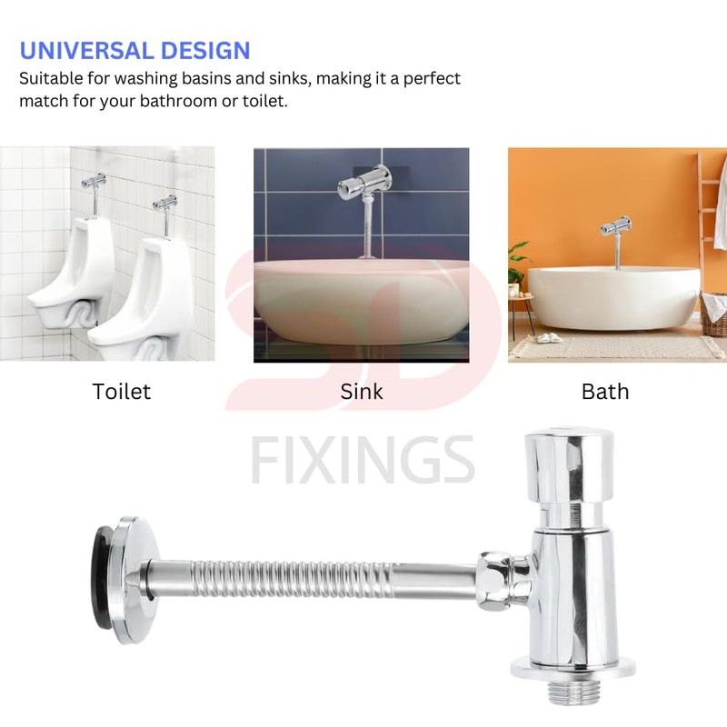 Knee Valve Tap with 153mm Lever Chrome Plated Knee Valve