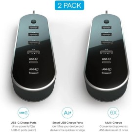 Atomi 40W 12V USB Charger - 2 Pack