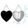 DMDFIRST Heart Shaped Silver Glass Mirror 2 Pack 12x12inch Crystal