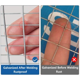 Amagabeli 36inx50ft 1/2 in 19Gauge Hardware Cloth Galvanized After Welded Cage Mesh Rolls Square Chicken Wire Netting Raised Garden Rabbit Fence Snake Fencing Rodent Animals Weasel Moles Raccoons