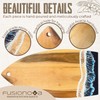 FUSIONOVA Acacia Cutting Board with Epoxy - Surfboard Shaped Wood