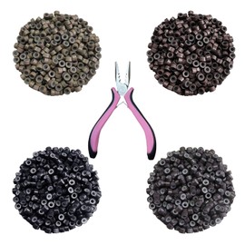 400 Pieces Of Hair Extension Ring And 1 Piece Of Hair Extension Tongs, Hair Style Making Tools, Hair Extension Accessories, Hair Style Design Accessories.