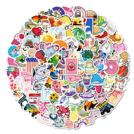 100 Sheets Aesthetic Stickers Pack, Aesthetic Trendy Vinyl Stickers, Cute Vinyl Waterproof Aesthetic Stickers, for Scrapbooking Journal Teens Students Water Bottles