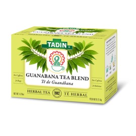 Tadin Guanabana Herbal Tea Blend, Caffeine Free, 24 Tea Bag Per Box, Pack of 6