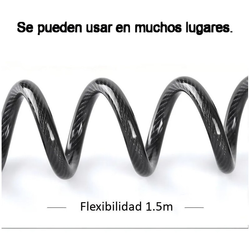 Candado Para Casco De Moto O Bici Con Combinación 4