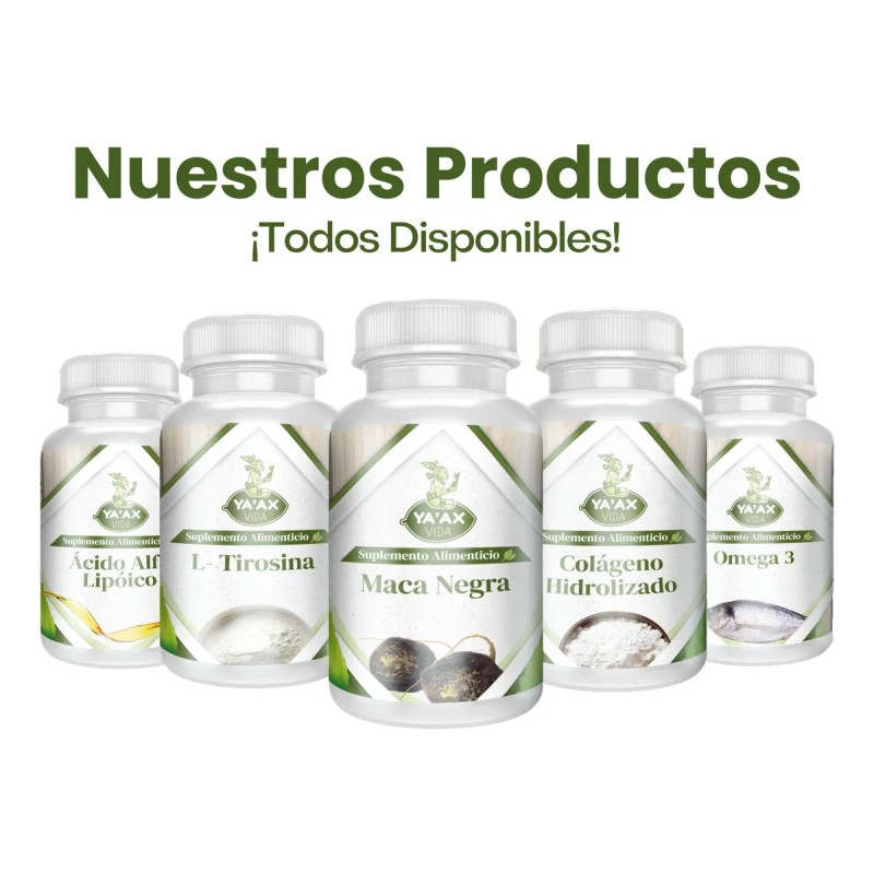 Maca Negra 90 Capsulas 500 Mg Ya' Ax Vida 100%