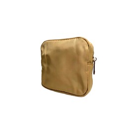 Blue Bird Nylon Makeup Bags for Women Girls Travel Toiletry Pouch Cosmetic Bag Makeup Organizer (Tan, Mini)