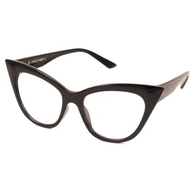 KISS NIKITA Women's Glasses - Elegant & Feminine Cat Eye Design for a Stylish Look - Lightweight & Durable Frame - Clear UV Protective Lenses for Comfort & Retro Modern Style, black