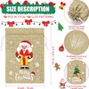 72Pcs Christmas Burlap Gift Bags with Drawstring Christmas Linen Treat