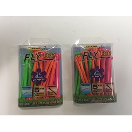 Champ Fly Tees Neon Mix 3 1/4" Pack of 25, 2-Pack Special