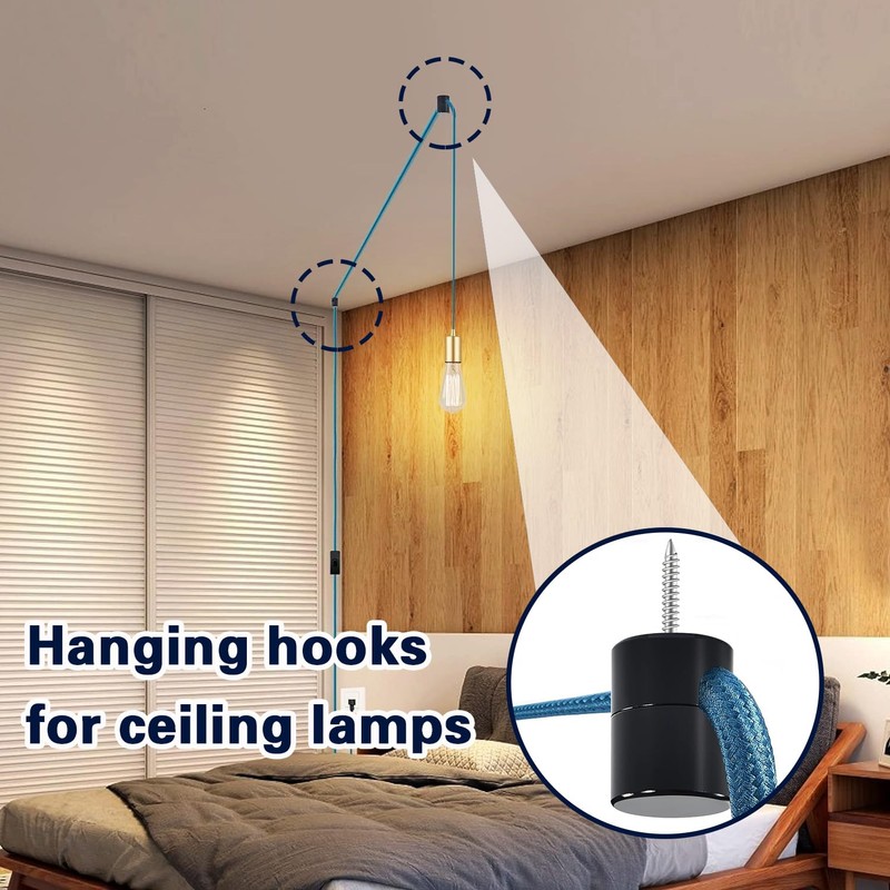 Bntyok Swag Hook for Chandelier Ceiling Lights Cable Lamp Hook