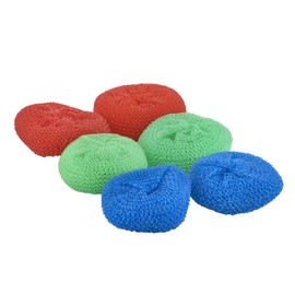 Nylon Scouring Pads-Dish Scrubbers, for Dishes, Pots, and Stoves, Durable Mesh Scourers, for Tough Cleaning. Nylon Dish Scrubbers, Assorted Colors (Superio) (6 Pack)