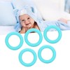 5pcs Baby Soft Silicone Teething Ring Toy Infant Safe Elastic