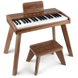 Dreamon Kids Digital Piano Keyboard, Music Educational Instrument Toy, Wood Piano for 3+ Girls and Boys , Christmas & Birthday Gifts for Kids Ages 6-12 Years Old