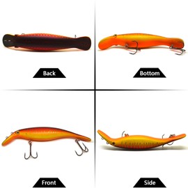 AYVANBER 18 CM Duckbill Platypus Floating Swimming Trolling Plug Pike Muskie Hard Lure Jointed Swimbait Fishing Lures Bait Baits Life-Like Lure Minnow Bass Pike Musky New (4)