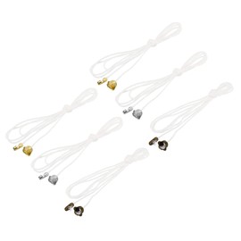 PATIKIL Pack of 6 Pull Cord for Ceiling Switch Light Pull Cord Ceiling Fan Cord with Plug Pull Chain Extension White